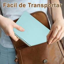 5 PCS Cuadernos de Espiral, Libreta de Notas con Pasta Dura de A5 PlStico con Pestaas de ndice, Libretas de Color de Tapa Dura con 320 Hojas de Raya, Cuaderno de Notas para Universidad, Oficina y Agenda Personal - Morandi - Ver 9