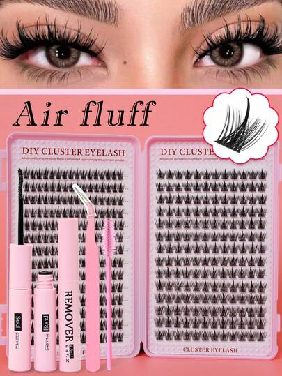 392PCS Individual Lash Clusters D Curl Autumn Wind-Blown Leaf Style Wheat Ear Style Mixed DIY Lash Clusters Natural Look&Wispy&Dense&Long-Lasting DIY Eyelash Extension Kit With Bond And Seal&Tweezers For Beginner Use At Home Or On-The-Go For Daily Life&Party&Music Festival Lash Clusters Kit,Lashes,Eyelashes,Fake Lashes Christmas Gift Clusters Christmas