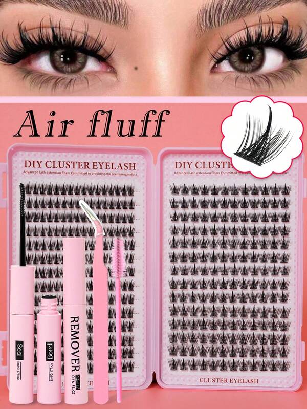 392PCS Individual Lash Clusters D Curl Autumn Wind-Blown Leaf Style Wheat Ear Style Mixed DIY Lash Clusters Natural Look&Wispy&Dense&Long-Lasting DIY Eyelash Extension Kit With Bond And Seal&Tweezers For Beginner Use At Home Or On-The-Go For Daily Life&Party&Music Festival Lash Clusters Kit,Lashes,Eyelashes,Fake Lashes Christmas Gift Clusters Christmas