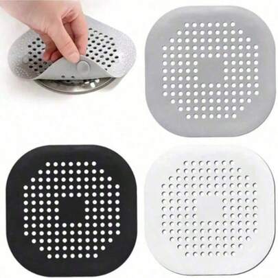 1pc Silicone Hair Catcher And Drain Stopper For Bathtub/Shower - Prevents Clogging And Odor