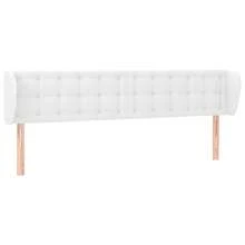 vidaXL Kopfteil mit Ohren Weiß 183x23x78/88 cm Kunstleder