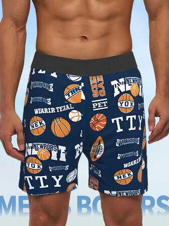 1pc Men's Printed Boxers, Men's Boxer Shorts | Loose Comfortable Casual Shorts For Sports Are Great Gifts For Family, Friends, Or Your Boyfriend. Fashion Casual Loose Fit, Casual Daily Wear