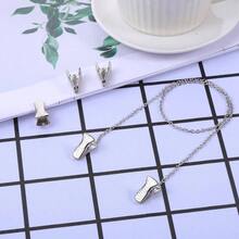 20 PCS Metal Clamps Alligator Clips, Spring Clamp Alligator Clips Tiny Clip Strong Suitable, Alligator Clamps Sweater Cardigan Eyeglass Glasses Holders Lanyards Jewelry - Silver - View 7