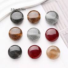5/10pcs Autumn/Winter Resin Glitter Pearl Beads, Tubular/Round/Oval Shape, Dark Color Jade-Like High-Quality DIY Jewelry Beads