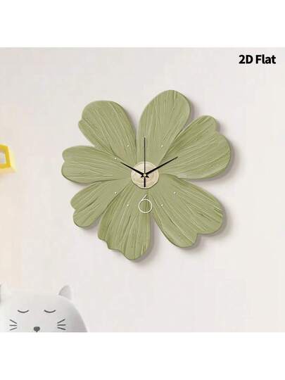 2D Flat 1pc Moderne Creative Home Healing Flowers Wand Clock, Ultra Quiet Quartz Movement, No Ticking Sound, ation Painting Klok Living Room, Bedroom Office, able Watch, Unique Personalized, Clear Reading Time, In Bedroom, Studio, Ho Study, Kitchen Cafe, Perfect Family Friends Room