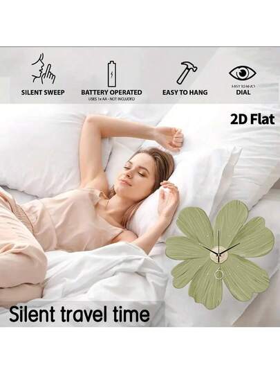 2D Flat 1pc Moderne Creative Home Healing Flowers Wand Clock, Ultra Quiet Quartz Movement, No Ticking Sound, ation Painting Klok Living Room, Bedroom Office, able Watch, Unique Personalized, Clear Reading Time, In Bedroom, Studio, Ho Study, Kitchen Cafe, Perfect Family Friends Room view 6