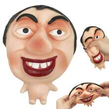 1/2/4件装趣味减压玩具，模仿面部表情，超柔软挤压玩具，麻糬挤压玩具，成人生日礼物，自闭症减压玩具，成人模仿面部表情 - 彩色 - 查看 7