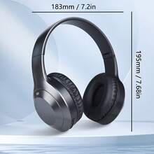 150mAh Wireless Headphones, Universal For Smartphones, Low Latency HIFI Calls, Leather Comfortable Fit, Adjustable & Foldable, Portable, Cool Gaming Gift For Girls & Boys, Online Classes, Painless Cotton V5.3, Over-Ear Wireless Headphones