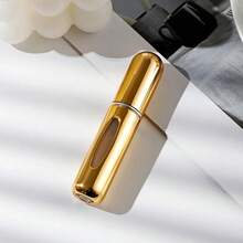 1Pc 5ml Metal Travel Spray Bottles, Self-Priming, Bottom Filling, Unscented, PVC-Free, Portable Perfume Atomizer Set For Suitcase & Toiletry Bag - Màu đen sáng - Xem 5