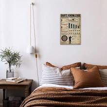 Darts Knowledge Metal Tin Sign - Dart Board Accessories, Dart Poster For Boys Room Wall Decor, Gifts For Boys And Darts Lovers, 8 X 12 Inch - 1 - Xem 5