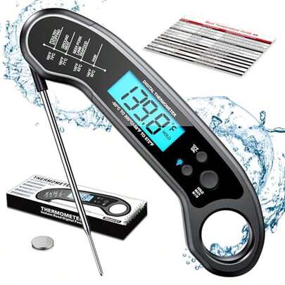 Meat Thermometer Digital, Instant Read Meat ThermometerI For Grill And Cooking, Waterproof Food Thermometer For Kitchen And Outside, BBQ, Turkey, Candy, Liquids, Beef