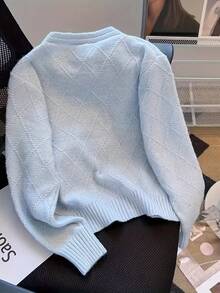 Women Cardigans - Light Blue - View 4