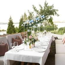 Acrylic Flower Vase, Transparent Floral Display Stand, Geometric Vase, Elegant Display Rack For Birthday Party, Wedding, Dining Table Decor