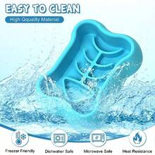 Slow Feeder Dog/Cat Puzzle Feeder Non Skid Bloat Stop Feeding Bowl Black - 如圖 - 查看 3