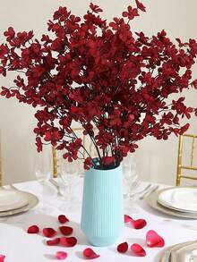 1pc High Branch Synthetic Flower Apple Flower Fake Flower Wedding Decoration And Party Item Four Seasons Home Decoration Christmas Decorations Room Decor Christmas - Red - View 8
