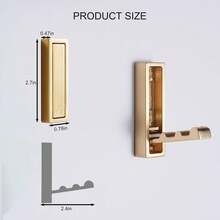 ¡Recomendado4 Piezas Oro Plegable Ganchos de Pared, Alta Resistencia para Colgar Abrigos, Toallas, Mochilas, Bolsas de Oro Cepillado, Ganchos de Toalla en el Baño, Armario, Entrada, Piscina y Cocina¡Top de Temporada - 1 - Ver 5