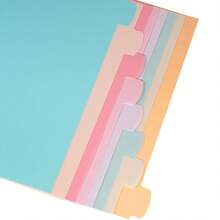 8 przekładek do segregatorów z zakładkami do segregatorów 3-ringowych, wielokolorowe przekładki papierowe, 3 dziurkowane przekładki stron, solidne przekładki indeksujące do segregatorów do szkolnego biura, na powrót do szkoły