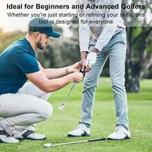 Training Aids, Grip Training Aid Swing Trainer With 1 Arm Posture Correction Band And 1 Telescopic Simulator, Practice Accessories Beginners And Pros - Black - View 6