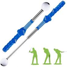 Retractable Swing Trainer, Grip Trainer Swing Trainer Warm - Strength Tempo Training Chipping Hitting, Right - Handed Training - 藍色 - 查看 2