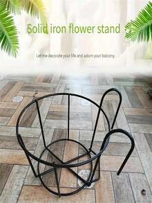 1/2 piezas Estantería de flores negra, Estantería de flores de balcón, Estantería colgante para barandilla de balcón, Estantería de almacenamiento, Estantería de flores de hierro, Pothos, Suculenta, Planta verde, Planta en maceta, Maceta colgante, Estantería colgante para flores - Multicolor - Ver 15