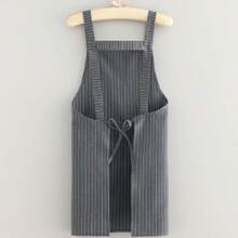 1pc Apron For Women, Sleeveless, Comfortable Breathable, Large Pocket, Dirt-Resistant, Striped Design, Suitable For Kitchen & Home Use - Multicolor - View 7