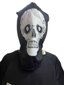 DISFRAZ HALLOWEEN O DÍA DE MUERTOS MUERTE O CALACA PARA NIÑOS 2 A 12 AÑOS - Negro - Ver 3