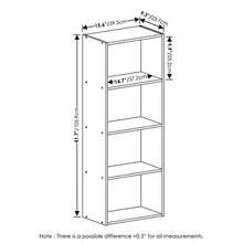 Luder 4Tier Open Shelf Bookcase Blackwood