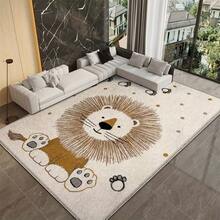 1 Stück süßes Cartoon Löwen Design Wohnzimmer Teppich, gemütlicher Löwen Muster Wohnzimmer Großer Bodenteppich, Wohnzimmer Teppich, Teppich, Wohnzimmer Bereich Teppich, Kleiner Bereich Teppich, Matte, Heimdekoration, Großer Wohnzimmer Teppich, Raum Dekoration, Waschbarer Teppich, Plüsch Teppich, Flauschiger Teppich, Herbst/Winter Teppich, Dick/Plüsch - Verschiedenfarbig - Übersicht 12