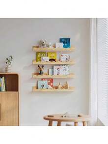 Bộ 1/2/3/4 kệ gỗ treo tường trang trí phòng trẻ em, kệ ảnh, giá đựng đồ treo tường để sách, đồ chơi, khung ảnh, đồ trang trí, phù hợp cho phòng ngủ, phòng khách, nhà bếp, phòng tắm. - Nhiều màu - Xem 6