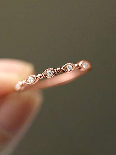 BALMORA 1pc Sterling 925 Silver Vintage Fashionable Elegant Cubic Zirconia Finger Ring For Women Daily Wearing Friendship Birthday Party Anniversary Jewelry Gift