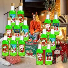 47 Stück/5 Stück leere Weinflaschen zu Weihnachten. Getränkespender Flaschen. Plastik, wiederverwendbare Flaschen mit Etiketten und Kappen. Sie können als Chili-Sauce oder Getränkeflaschen verwendet werden. Kompakt und tragbar, geeignet für Outdoor-Abendessen, Weihnachtsfeiern und andere Feiertage.