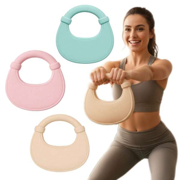 DEFIT 10LB Silicone Kettlebell For Women – Non-Slip Handbag Style Weight