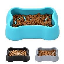 Slow Feeder Dog/Cat/Pet Fun Puzzle Feeder Non Skid Bloat Stop Feeding Bowl Blue - như hình ảnh - Xem 7