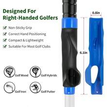 Swing Trainer Grip Trainer Set, Training Aid Improving Swing Technique And Grip Position, Beginners And Professionals - 藍色,黑色 - 查看 7