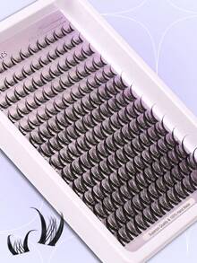 Himirell 140 件 C 卷漫画睫毛簇，8-16 毫米纤细自然睫毛簇，柔软舒适的 DIY 单根假睫毛，易于佩戴和重复使用，适合日常化妆 - C - 查看 2