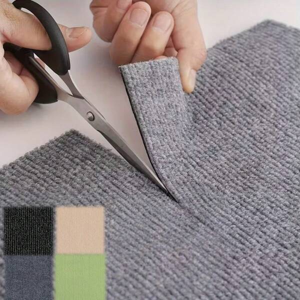 10pcs/Set 30cmx30cm Self-Adhesive Mat Floor Tiles, Non-Slip Reusable Mat Squares Peel And Stick Mat Floor Tiles Easy Installation DIY Bedroom Living Room