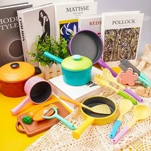 35件套豪华儿童厨房玩具套装，逼真烹饪用具，亲子互动角色扮演玩具，益智生日礼物 - 彩色 - 查看 3