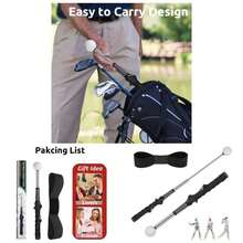 Retractable Swing Trainer, Grip Trainer Warm - Ups, Indoor Practice, Right - Handed Clubs, Accessories - Strength And Tempo Training Chip Shot - đen - Xem 1