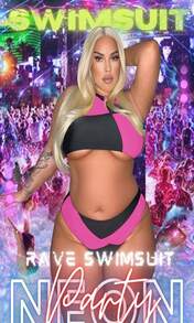 Womens Colorblock Shego Costume - Rave Outfit Swimsuits High Neck Crop Top High Waisted Bottom Halloween Bikini Set - ColorE - View 5