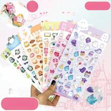 新款儿童3D立体贴纸，创意卡通闪光水晶贴纸，趣味浮雕贴纸，装饰钻石贴纸 - 彩色 - 查看 15