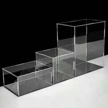 Removable, Acrylic Display Cabinet, Plastic Collectible Display Case, Protective Storage Box For Models, Suitable For Display And Collection, Elegant Storage Box For Home And Retail - Black - View 7