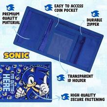 Wallet, and Trifold Purse Canvas Hook and Loop Closure Cool Wallets with Zip Pound Coin Holder. - Multicolor - Ver 4