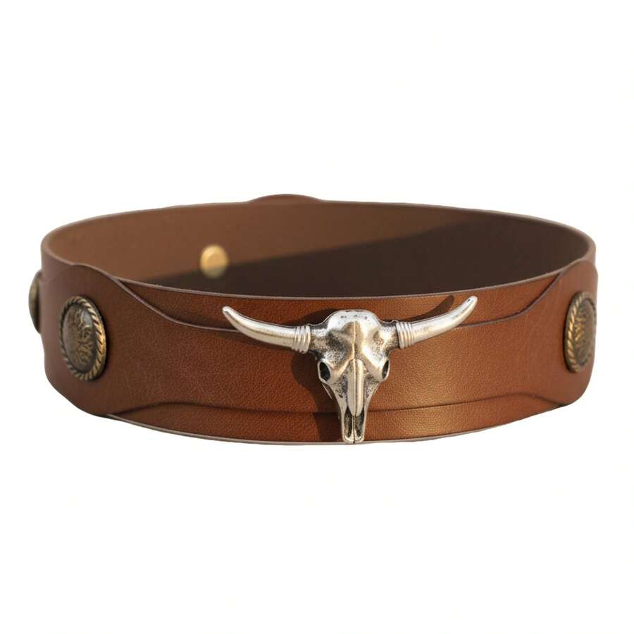 Toquilla Cintilla Adorno Banda Para Sombreros Vaqueros Taurina Hombre Mujer - Marrón Chocolate - Ver 1