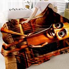 1 pieza Manta suave y cómoda con tema de dibujos animados de franela, con diseños de personajes de dibujos animados, uso versátil para sofá, cama, coche, oficina, camping, regalo perfecto para familiares y amigos