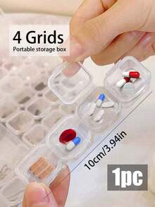 1 cutie portabilă pentru pastile, 7 zile, recipient pentru depozitarea medicamentelor de călătorie, material PP ușor, carcasă compactă pentru pastile cu compartimente zilnice separate, cutie de depozitare a medicamentelor cu 7 grile, rezistentă la praf și umiditate, pentru tablete, capsule, granule etc.