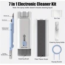 7-In-1 Wireless Headphone Cleaning Pen, Earbud Cleaning Pen, Keyboard Cleaning Brush, Laptop Screen, Keyboard, Headphone Cleaning Set, Multi-Function Cleaning Tool, Key Remover - 藍白色 - 查看 5