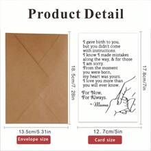 1pc Charming Greeting Cards For All Occasions - Perfect For Mother's Day, Valentine's, Birthdays & More - Includes Envelopes, Ideal For Sons & Daughters