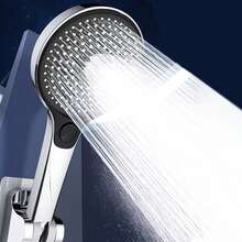 1 peça de chuveiro de alta pressão, com painel grande, chuveiro cromado, chuveiro de alta pressão, chuveiro super forte, pulverizador de chuveiro para banheiro