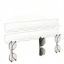 亚克力太阳镜收纳架，时尚整理，壁挂式眼镜展示架，非常适合家居装饰，太阳镜收纳架，可最大限度利用空间，是时尚爱好者的理想选择，非常适合季节性使用，可保持太阳镜整洁易取，是节日和特殊场合的完美礼物，这款实用而别致的存储解决方案可提升您房间的美感，适合任何房间的多功能设计，这款优雅的展示架可提升您的太阳镜收藏。 - 無色 - 查看 3