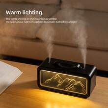 1pc Simulated Snowy Mountain Humidifier, 600ml Large Capacity Aroma Diffuser, 2 Mist Modes, 3 Light Modes, High Mist Output, Quiet Operation, Suitable For Various Room Types - Multicolor - View 9